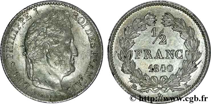 1/2 franc Louis-Philippe 1840 Bordeaux F.182/86 SS 