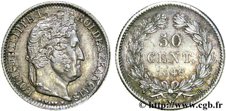 50 centimes Louis-Philippe 1846 Strasbourg F.183/10 SUP 