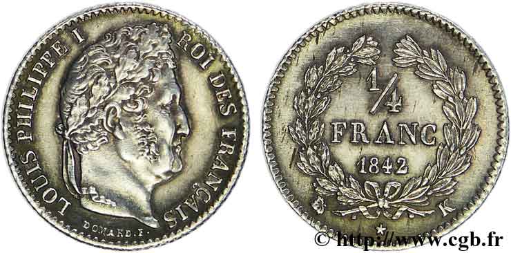 1/4 franc Louis-Philippe 1842 Bordeaux F.166/91 SUP 
