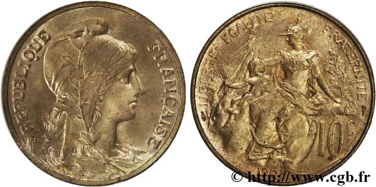 10 centimes Daniel-Dupuis 1905 Paris F.136/14 SPL 