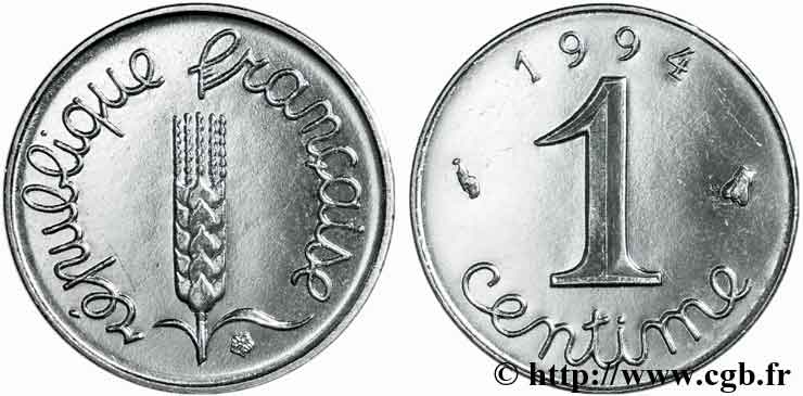 1 centime Épi, BU (Brillant Universel) 1994 Pessac F.106/54 MS 