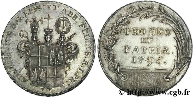GERMANY - FULDA - ADALBERT III OF HARSTALL Thaler 1795  AU 
