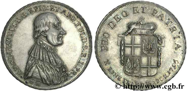 GERMANY - FULDA - ADALBERT III OF HARSTALL Thaler 1796  AU 