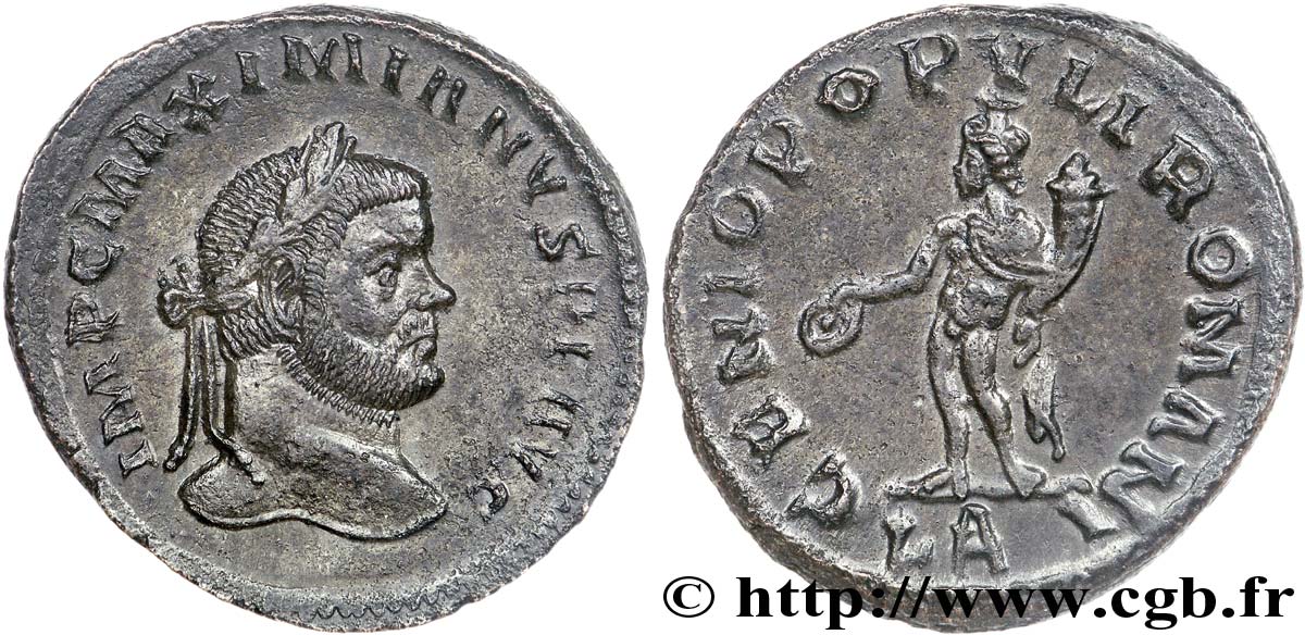 MASSIMIANO ERCOLE Follis ou nummus AU