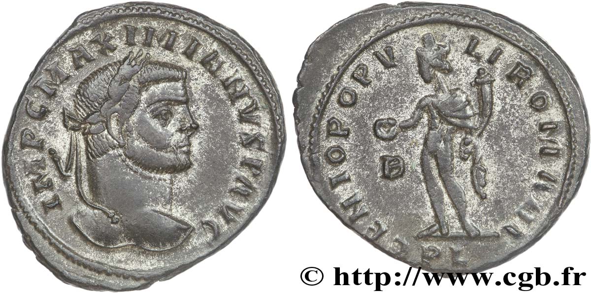 MASSIMIANO ERCOLE Follis ou nummus q.SPL