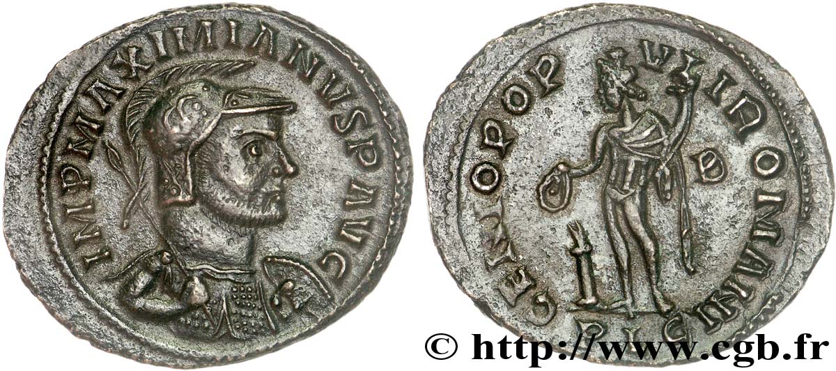 MASSIMIANO ERCOLE Follis ou nummus SPL