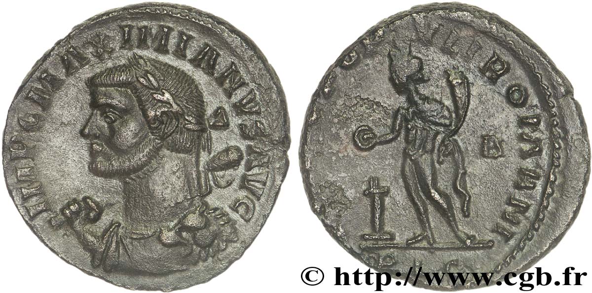 MASSIMIANO ERCOLE Follis ou nummus AU/AU