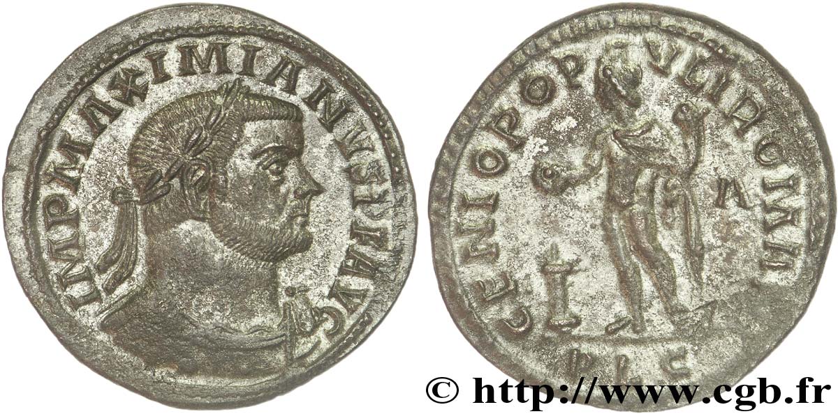 MASSIMIANO ERCOLE Follis ou nummus SPL