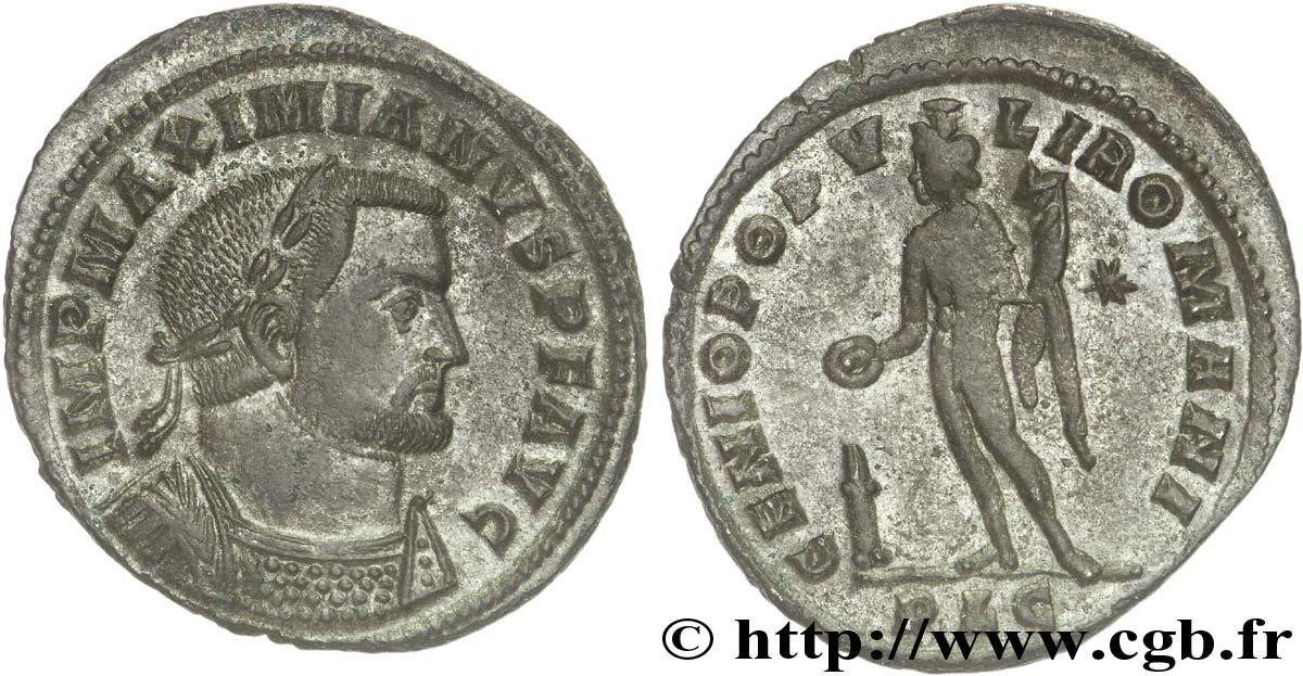 GALERIO Follis ou nummus SPL/q.SPL