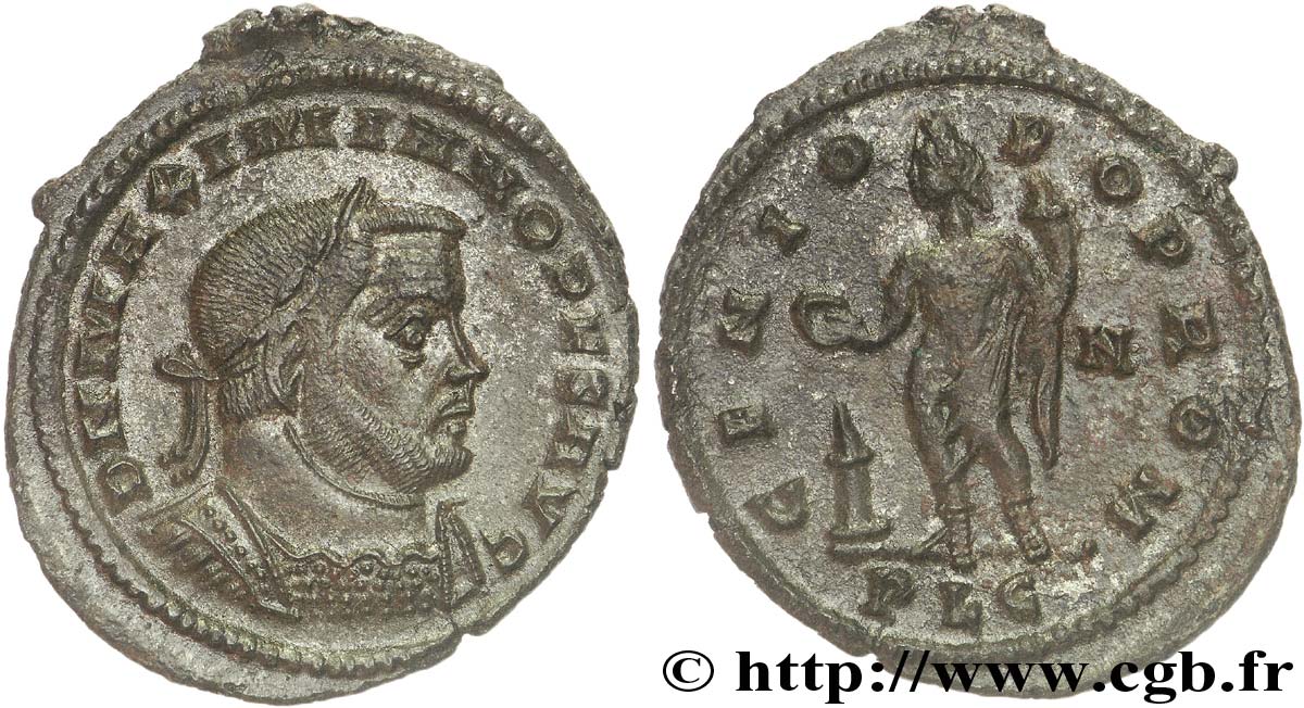 MASSIMIANO ERCOLE Follis ou nummus MS/AU