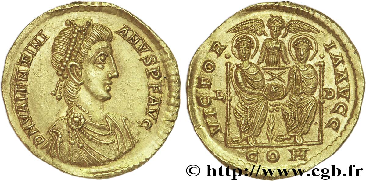 VALENTINIANO II Solidus FDC