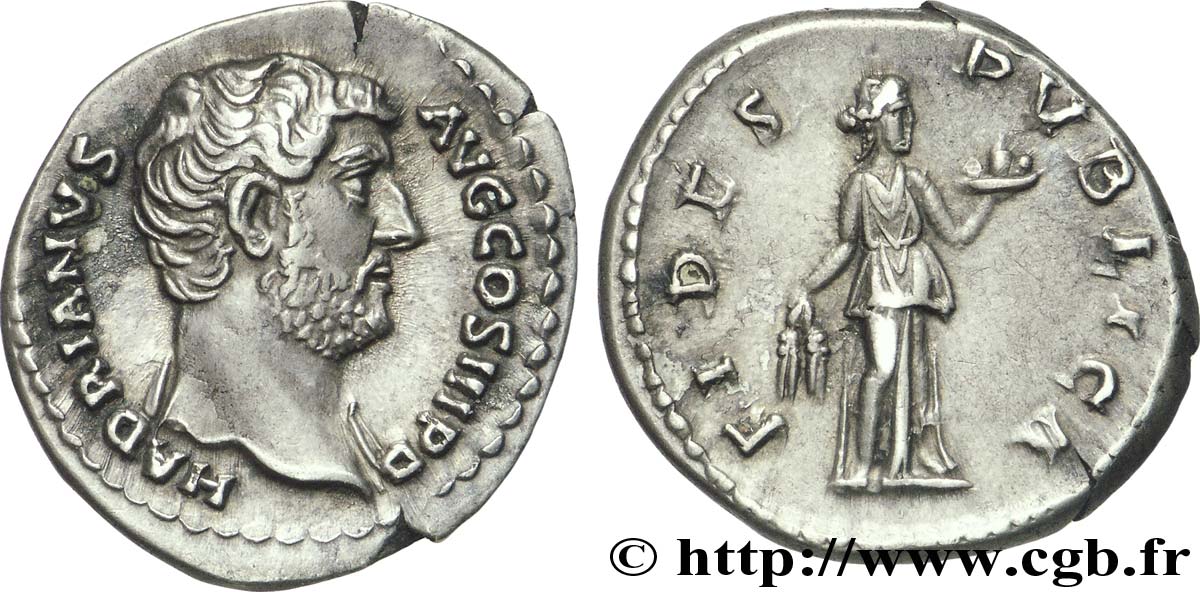 HADRIAN Denier MS/AU