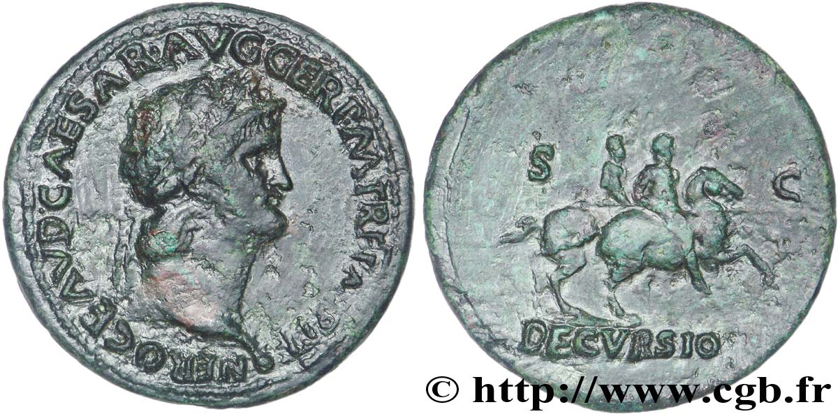 NERONE Sesterce, (GB, Æ 35) AU/XF