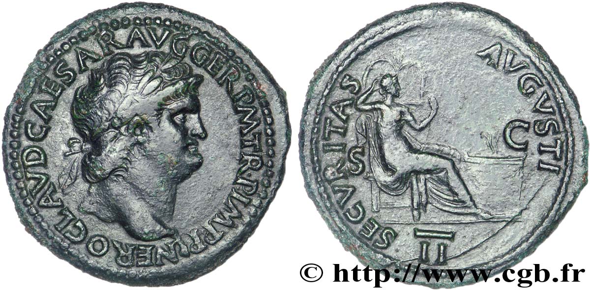 NERÓN Dupondius, (MB, Æ 31) EBC