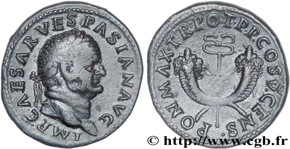 VESPASIANO Dupondius, (MB, Æ 28) q.SPL