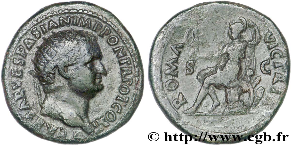 TITUS Dupondius, (MB, Æ 27) XF