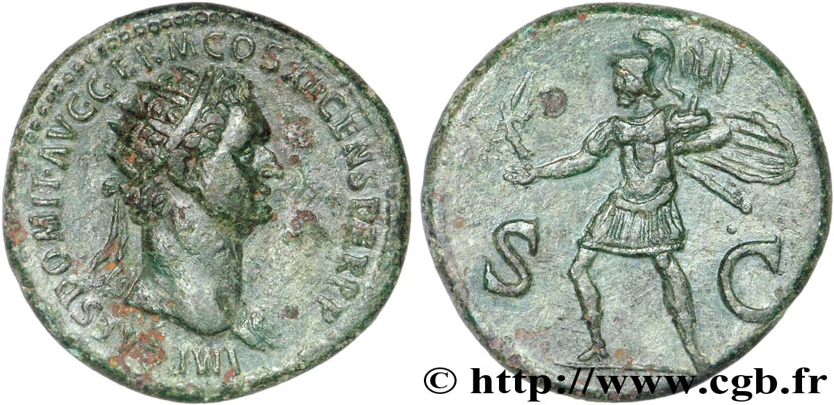DOMITIANUS Dupondius, (MB, Æ 29) AU