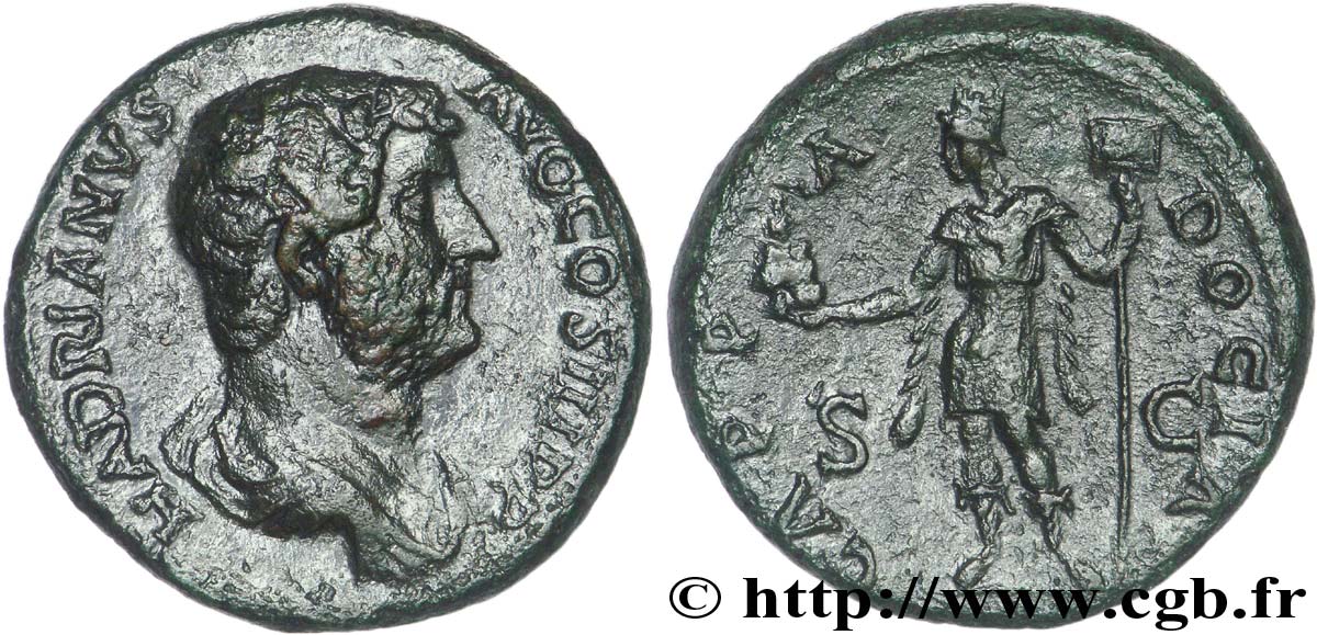 HADRIANUS Dupondius, (MB, Æ 26) fVZ/SS