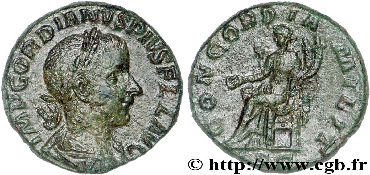 GORDIANUS III As, (MB, Æ 23) fVZ