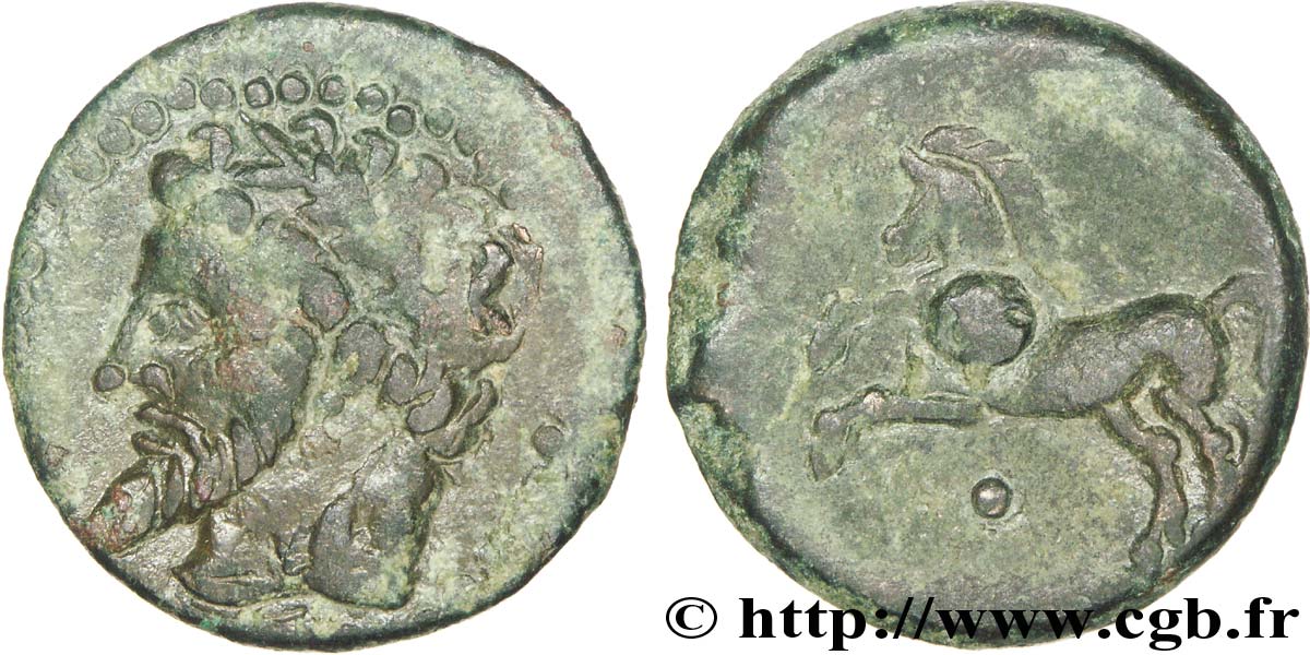 NUMIDIA - REGNO DI NUMIDIA - MASSINISSA o MICIPSA Unité de bronze, (MB, AE27) XF