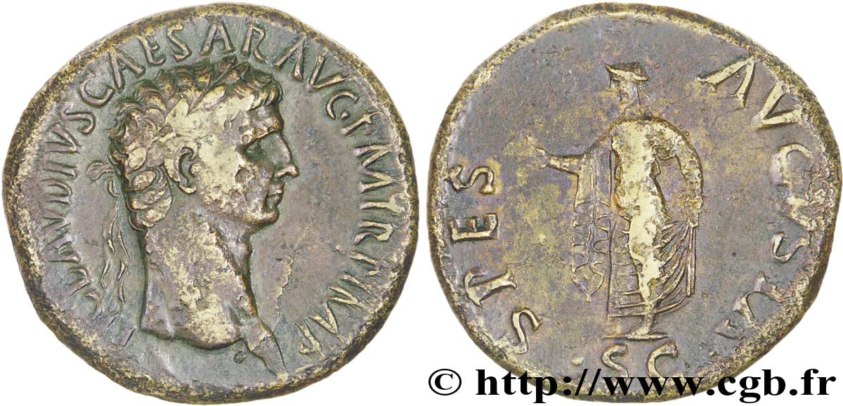 CLAUDIUS Sesterce, (GB, Æ 35) XF