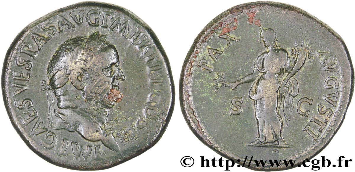 VESPASIEN Sesterce, (GB, Æ 33) TTB