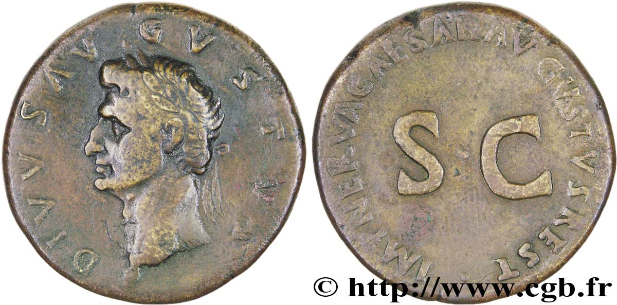 AUGUSTUS Sesterce, (GB, Æ 34) VF