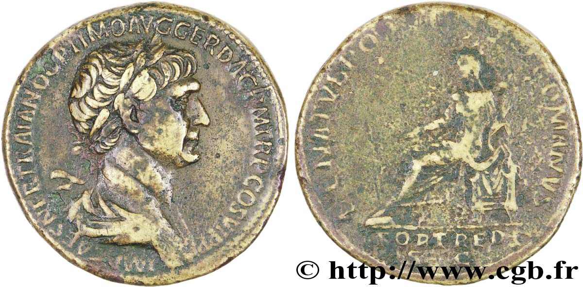 TRAJANO Sesterce, (GB, Æ 34) MBC/BC+