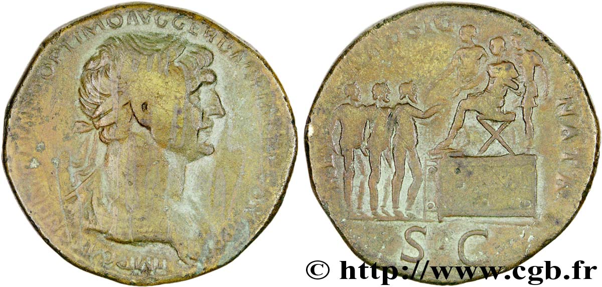 TRAJANUS Sesterce, (GB, Æ 33) VF