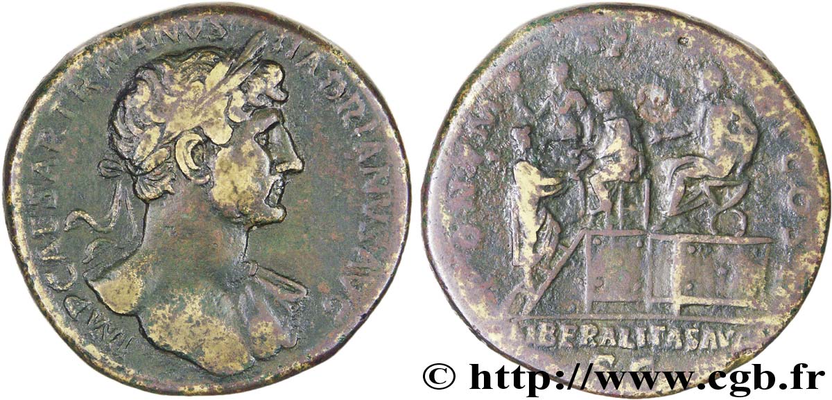 HADRIAN Sesterce, (GB, Æ 33) XF/VF