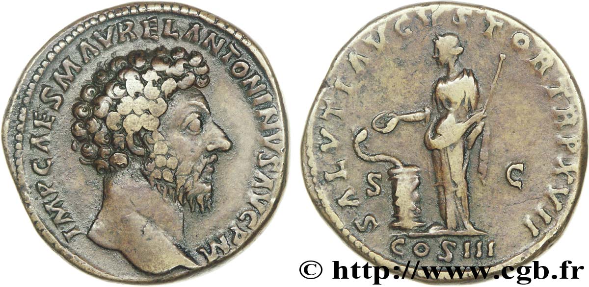 MARCUS AURELIUS Sesterce, (GB, Æ 31) XF