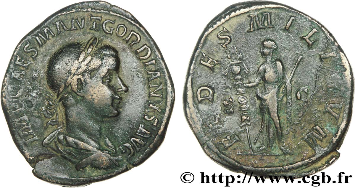 GORDIANUS III Sesterce, (GB, Æ 33) SS