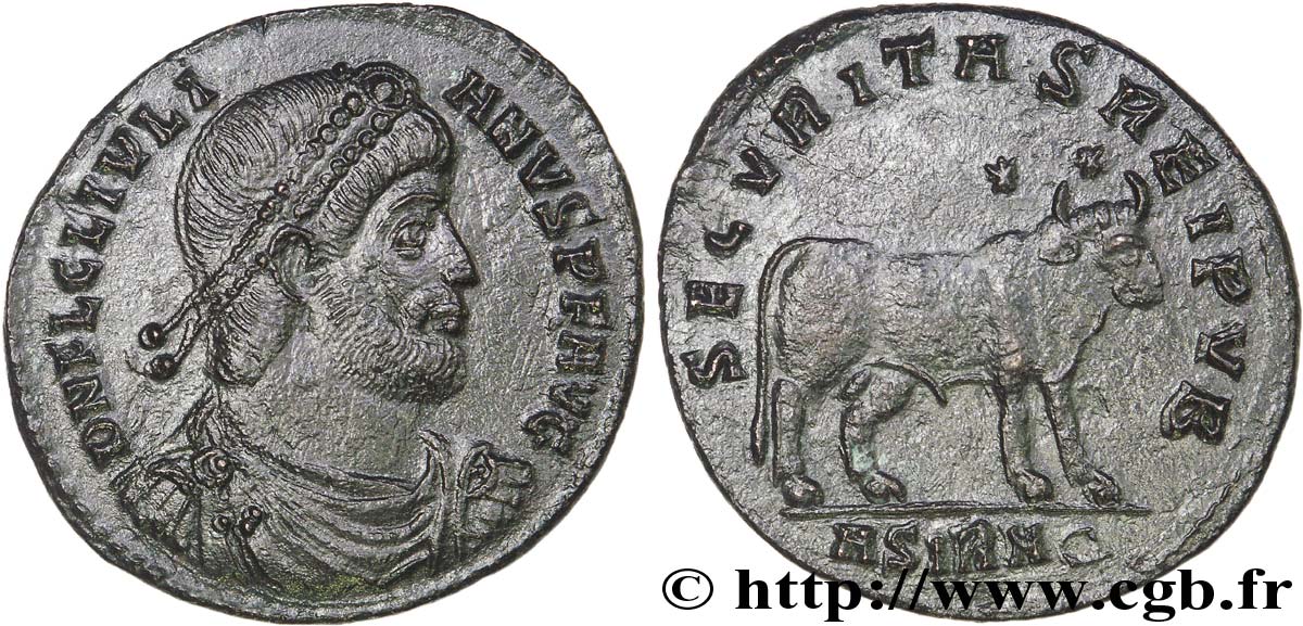 IULIANUS II DER PHILOSOPH Double maiorina, (GB, Æ 1) fVZ/SS