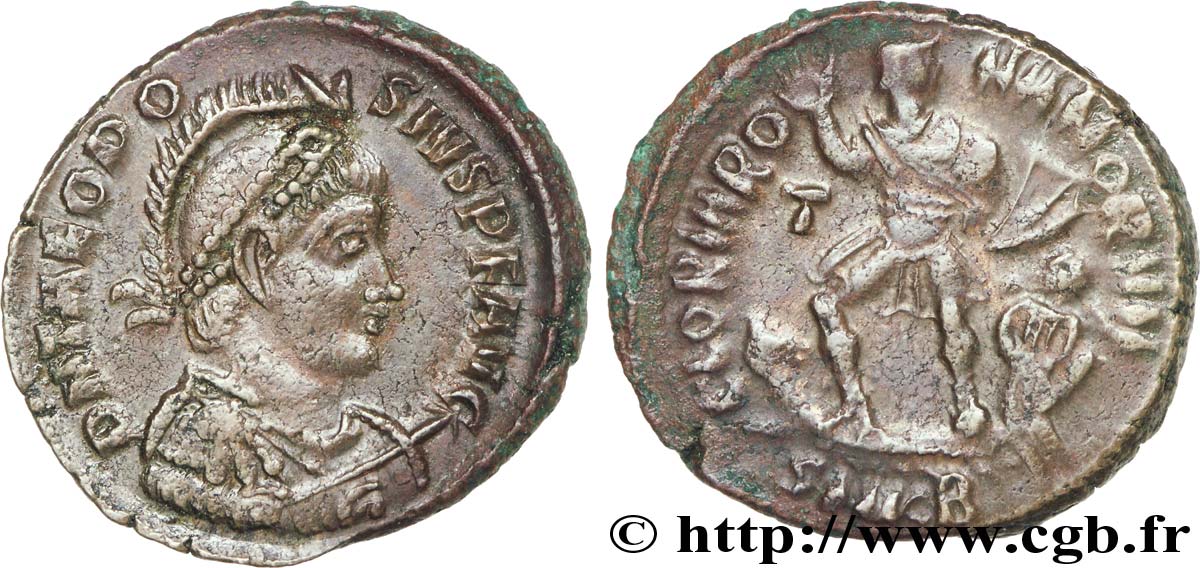 THEODOSIUS I Maiorina pecunia, (MB, Æ 2) fVZ