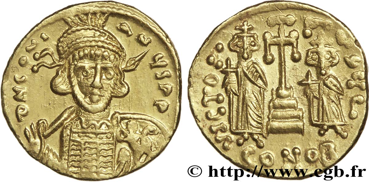 CONSTANTINUS IV, HERACLIUS und TIBERIUS Solidus VZ