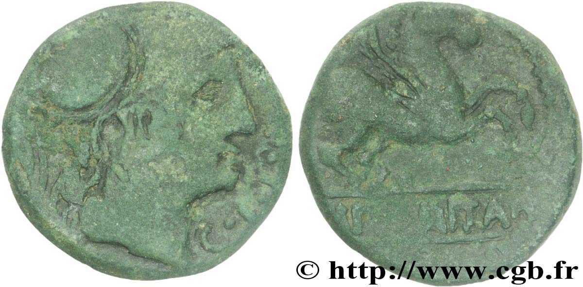 SPAGNA - INDIGETES - EMPORIA / UNTIKESKEN (Provincia di Gerona - Ampurias) Unité de bronze ou as, (MB.Æ 26) VF