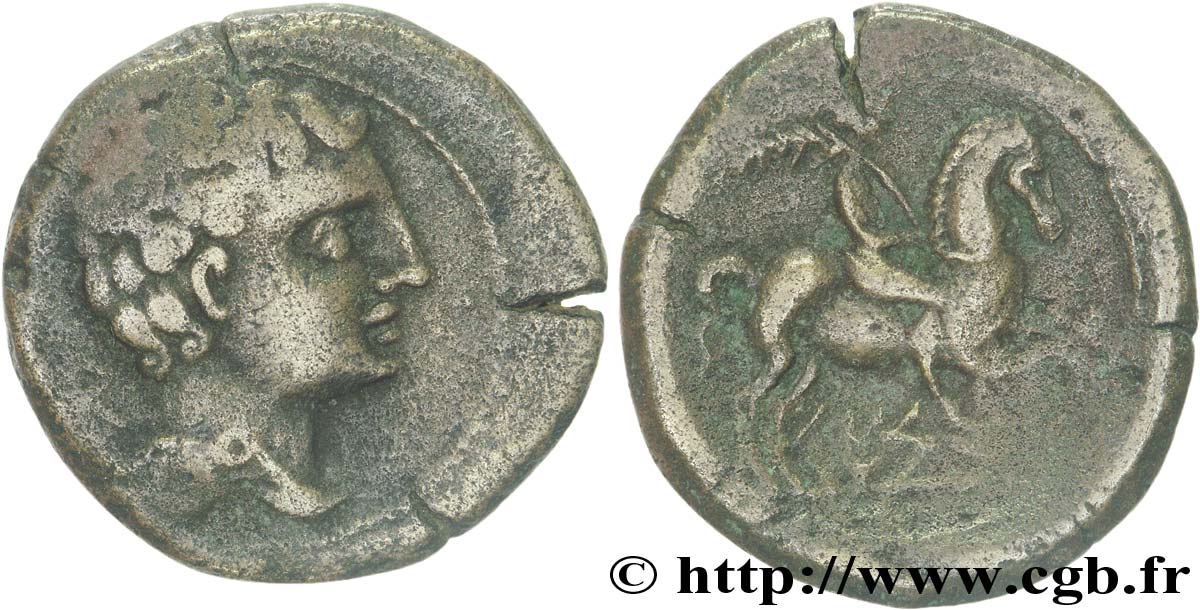 SPAGNA - IBERICO - CESE (Provincia di Taragona) Unité de bronze au cavalier ou as XF