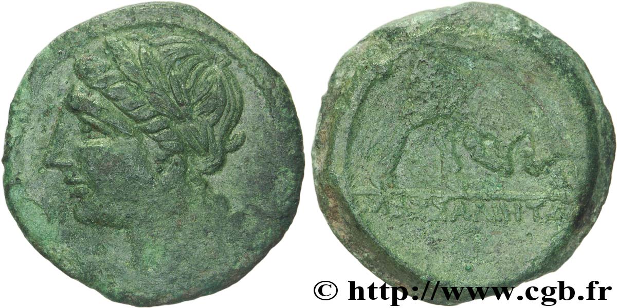 MASSALIA - MARSEILLE Bronze lourd au taureau (hémilitron) AU/XF