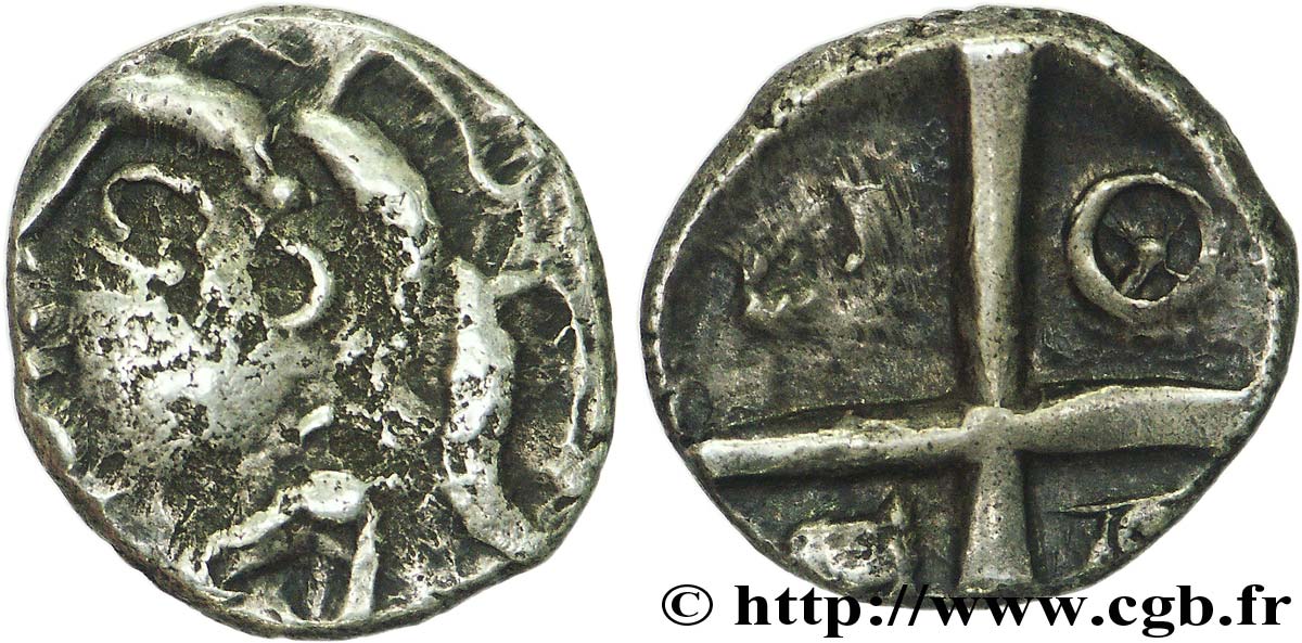 GALLIA SUDOVESTE DELLA GALLIA - PETROCORII (Regione di Perigueux) Drachme  type de Belvès  VF/XF