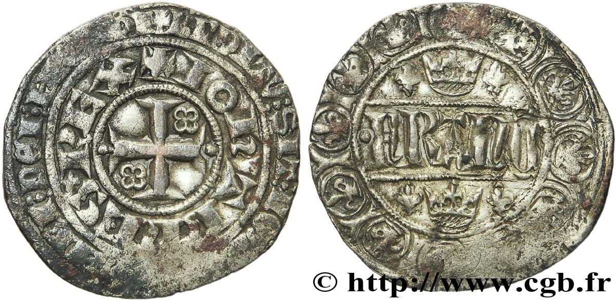 GIOVANNI II  THE GOOD  Blanc aux quadrilobes 24/01/1355  VF