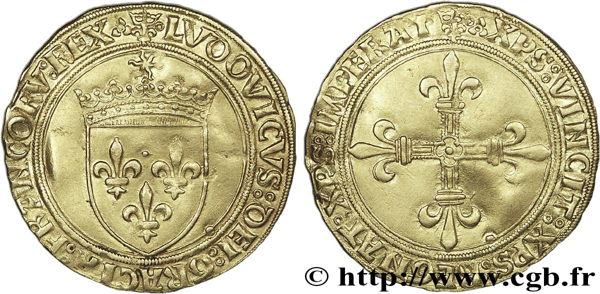 LOUIS XII  Écu d or au soleil 25/04/1498 Lyon AU