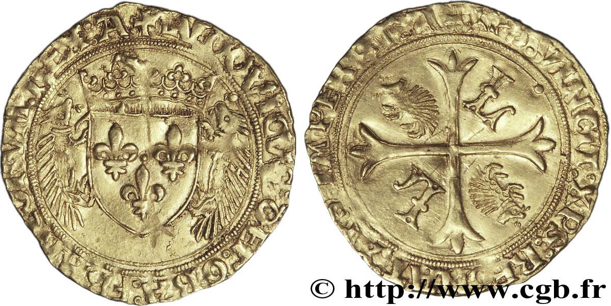 LOUIS XII  Écu d or aux porcs-épics 19/11/1507 Toulouse XF/AU