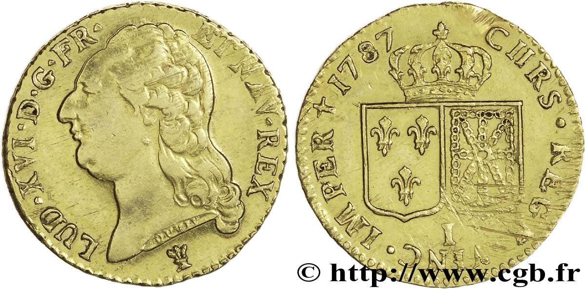 LOUIS XVI Louis d or aux écus accolés 1787 Limoges XF/AU