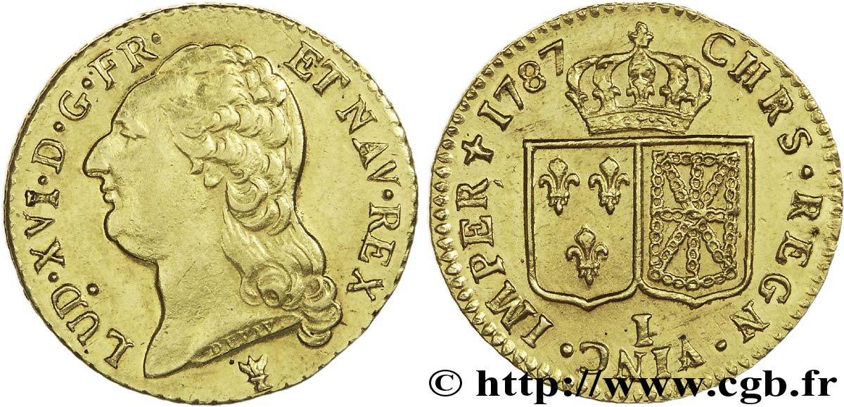 LOUIS XVI Louis d or aux écus accolés 1787 Limoges AU/AU
