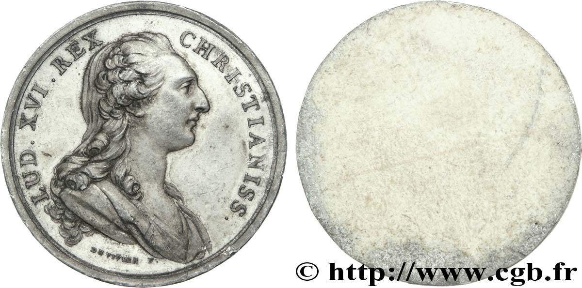 LOUIS XVI Épreuve uniface par Duvivier n.d.  fVZ