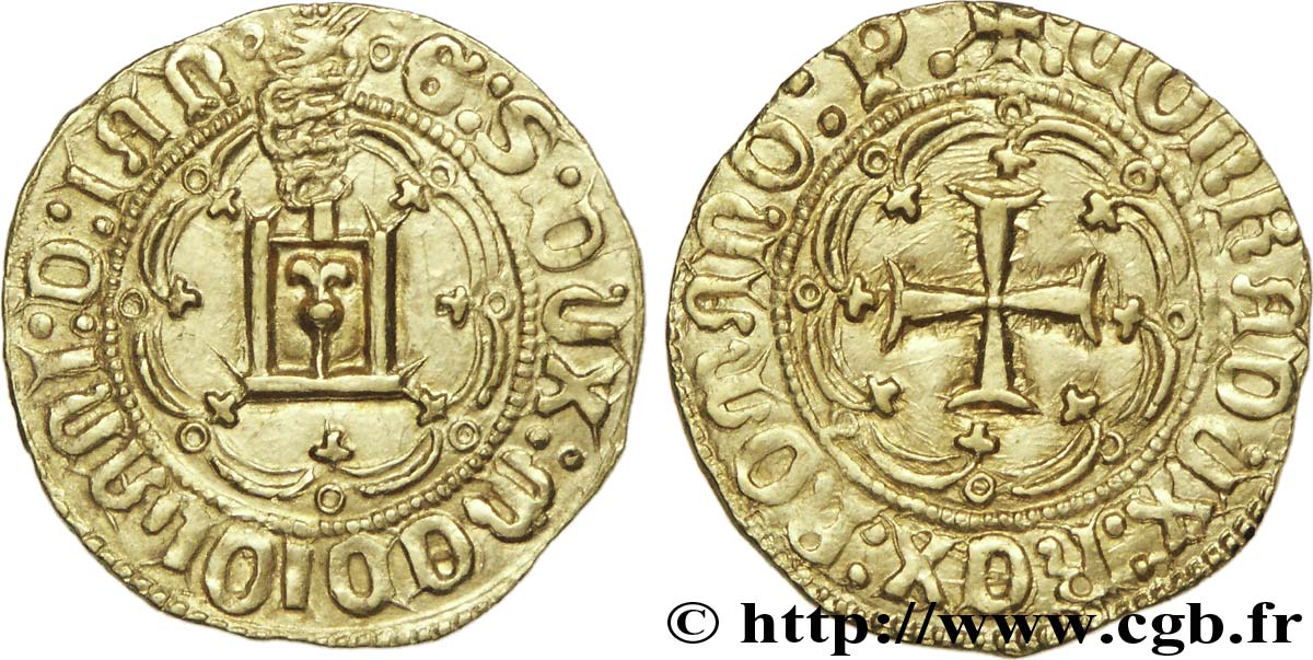 ITALIE - LIGURIE - GÊNES - GALÉAS MARIE SFORZA Ducat n.d. Gênes AU