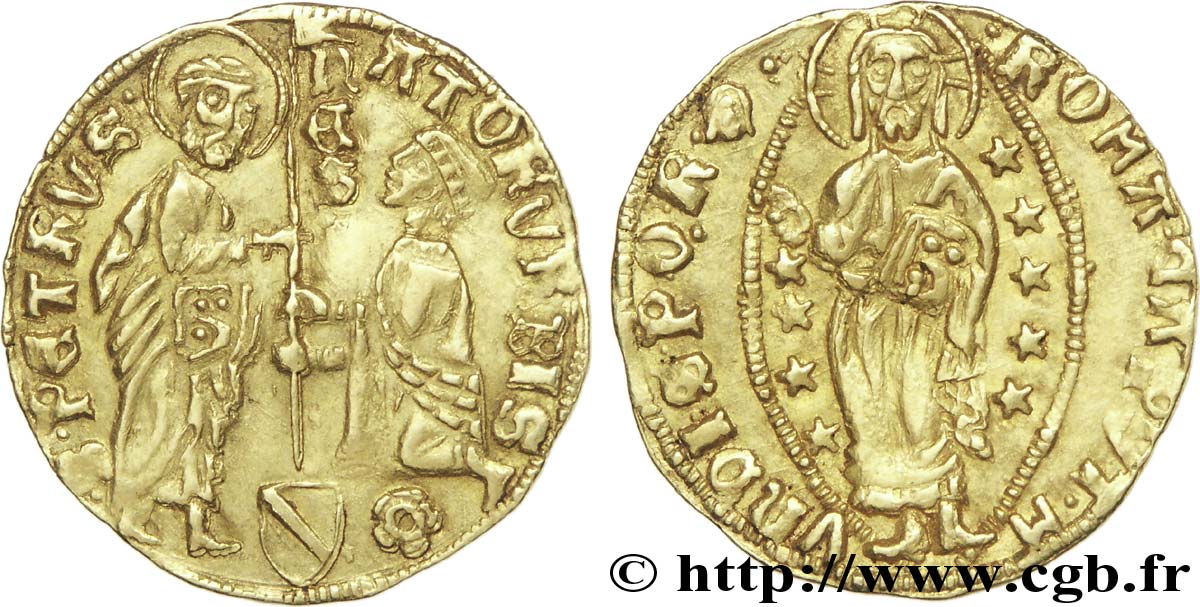 ITALIE - ROME - SÉNAT ROMAIN Zecchino (sequin) ou ducat n.d. Rome fVZ