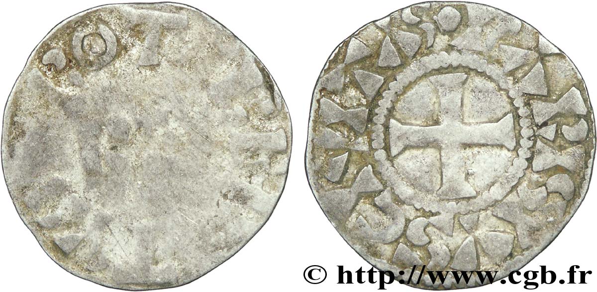 ROBERTO II DE FRANCIA Denier n.d. Paris BC/BC+