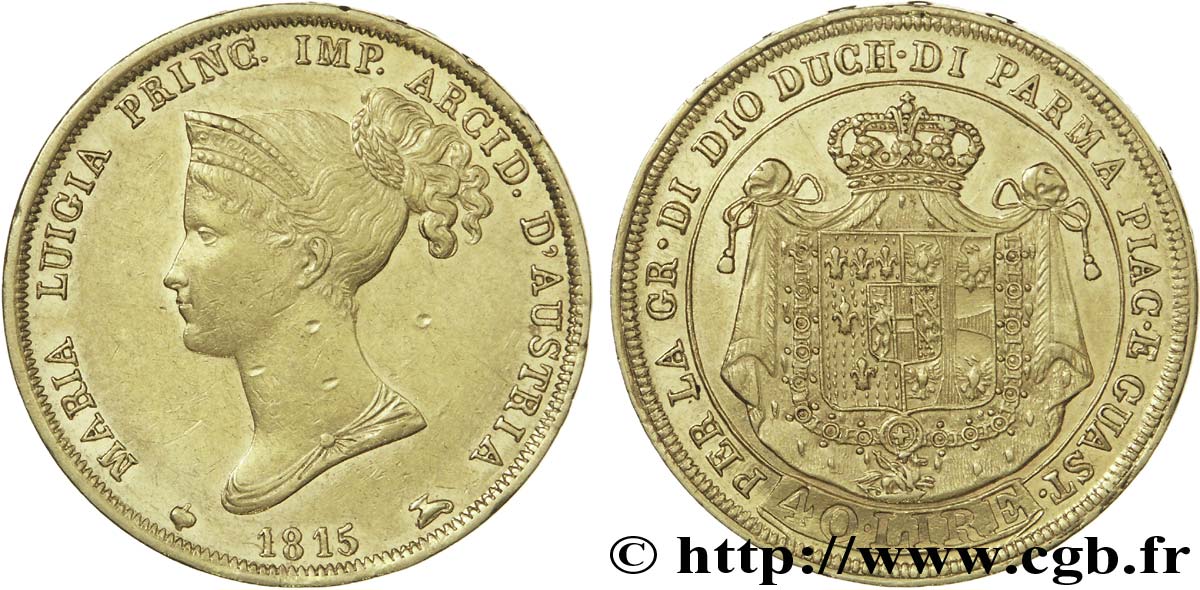 40 lires or 1815 Milan VG.2385  BB 