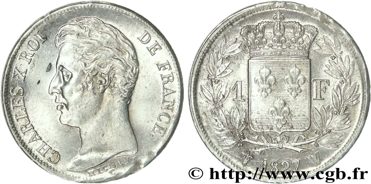 1 franc Charles X 1827 Lille F.207/36 SPL 